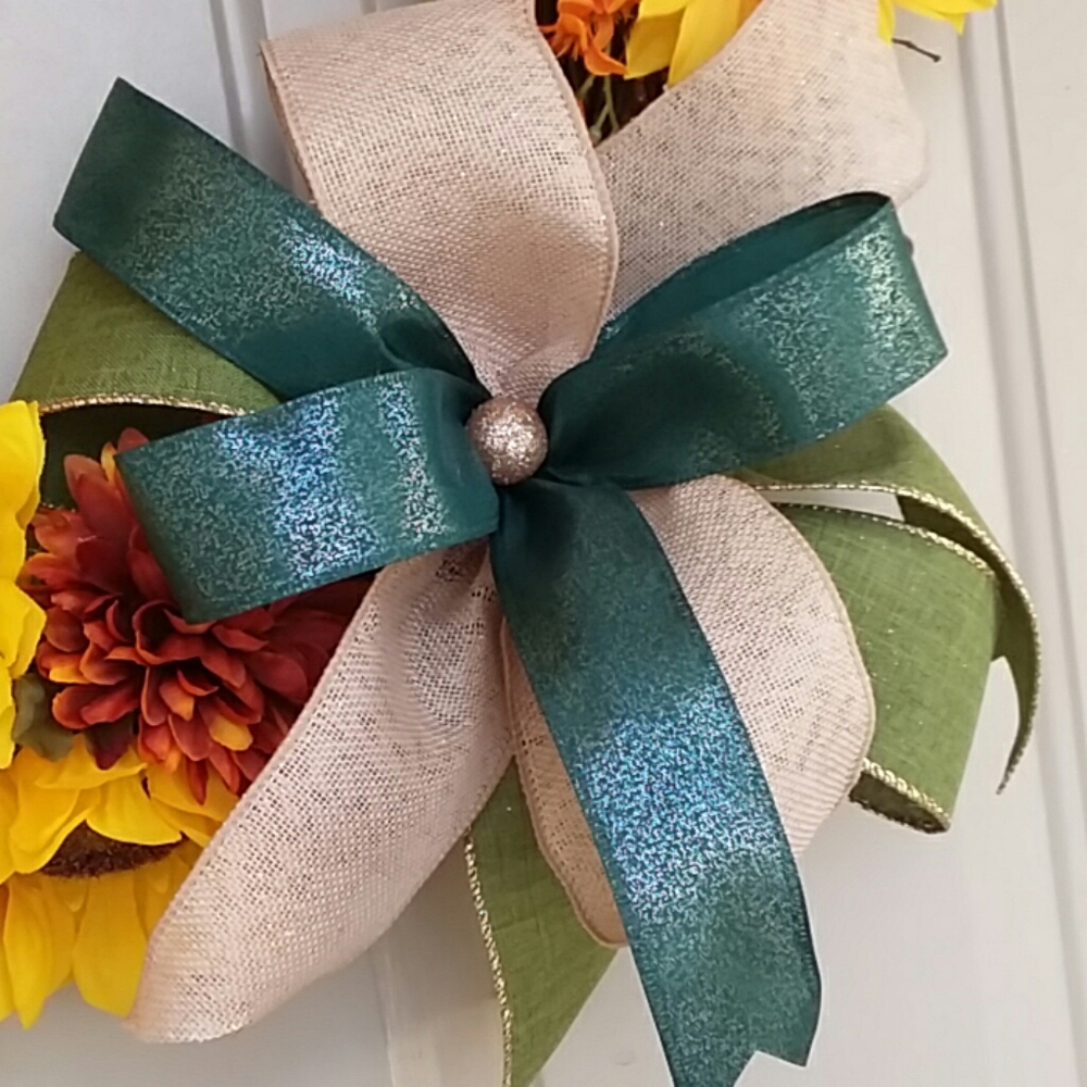 Sunflower Wreath by Wreathy Wonders - Picture 2 of 6